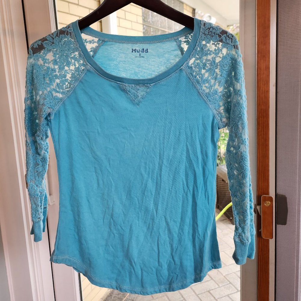 Aqua Lace 3/4 Length Tee